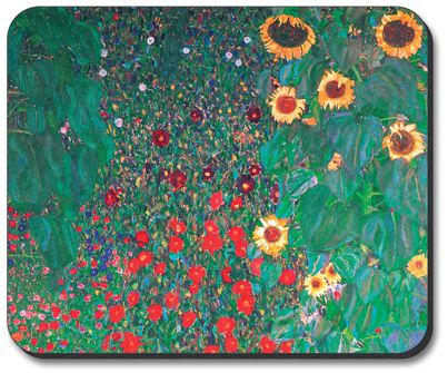 Klimt Sunflowers Floral Botanical Decorative Mouse Pad  