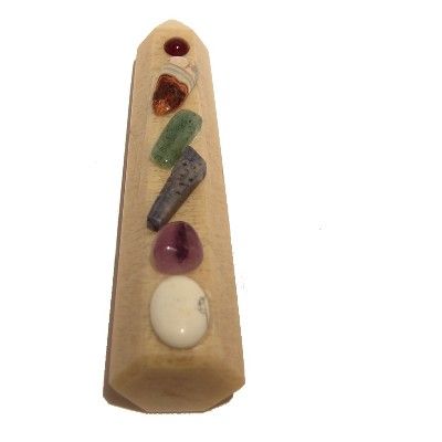 CHAKRA TOWER IDC Moonstone Wand Garnet Howlite 01  