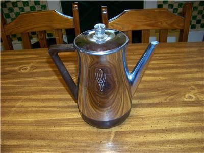 VINTAGE West Bend COFFEE PERCOLATOR CHROME 6 8 cup  