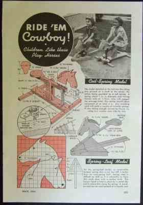 Simple ROCKING HORSE How To build PLANS Leaf and Coil Spring  