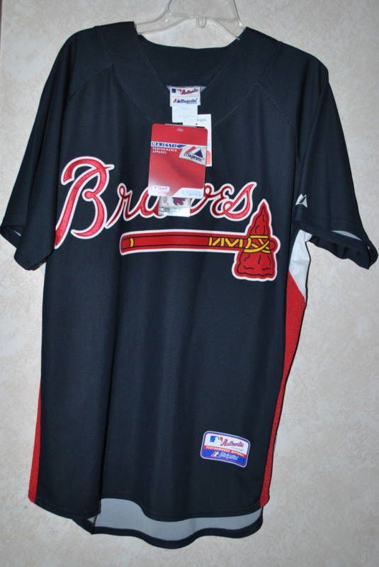 NWT Atlanta Braves 2010 Authentic Cool Base BP Jersey L  