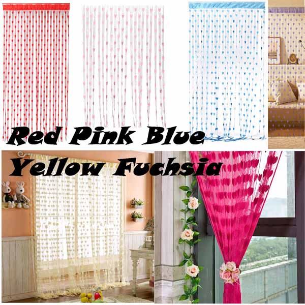   String Door Window Curtain Room Divider Home Door Decor Panel Favor