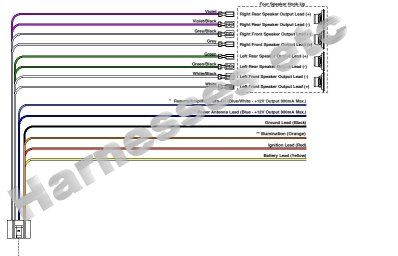 wiring diagram in will also be sent with harness at no additional 