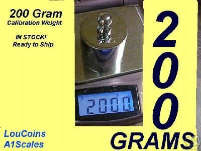 200 Gram Chrome Calibration Weight Calibrate your Scale  