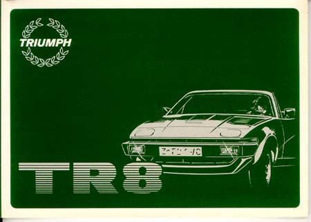 TRIUMPH TR8 OFFICIAL DRIVERS HANDBOOK glovebox  