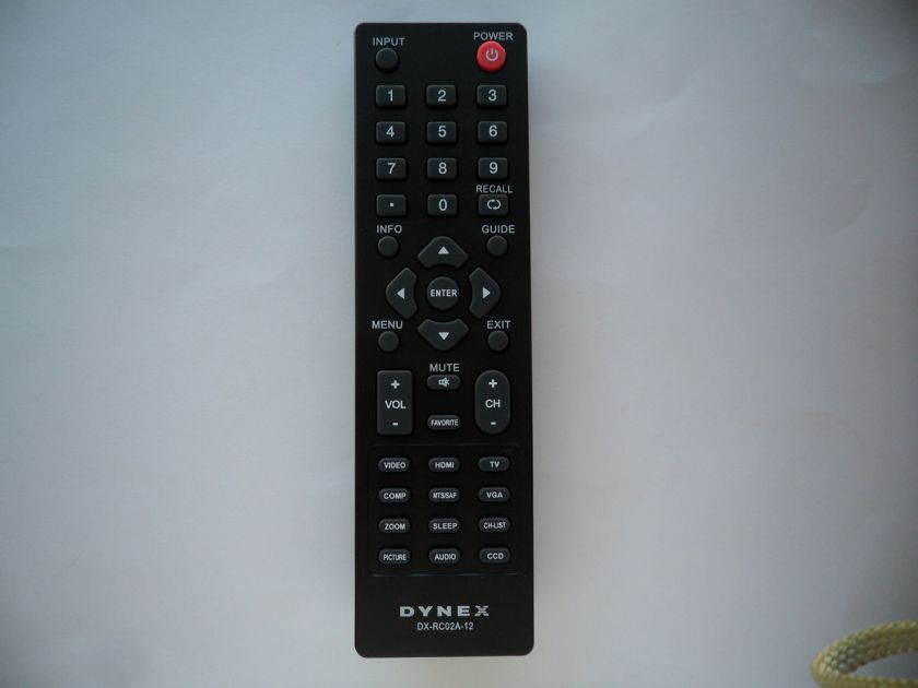   Original DYNEX DX RC02A 12 LCD TV Remote Control For 32 & 40 LCD TV