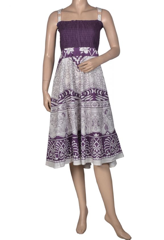   Printed Cotton Sundress Frock with Elasticized Bust Part