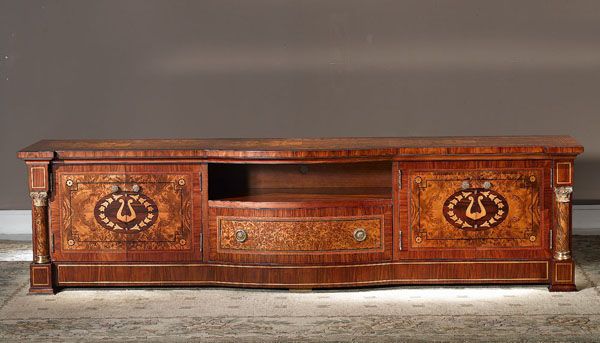 Sandalwood Grecian 90.5” Entertainment Media Console  