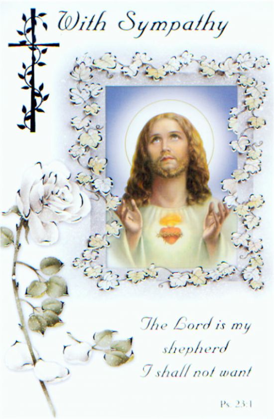 Religious Sympathy Cards SC01 02 03 Cromo NB Card  