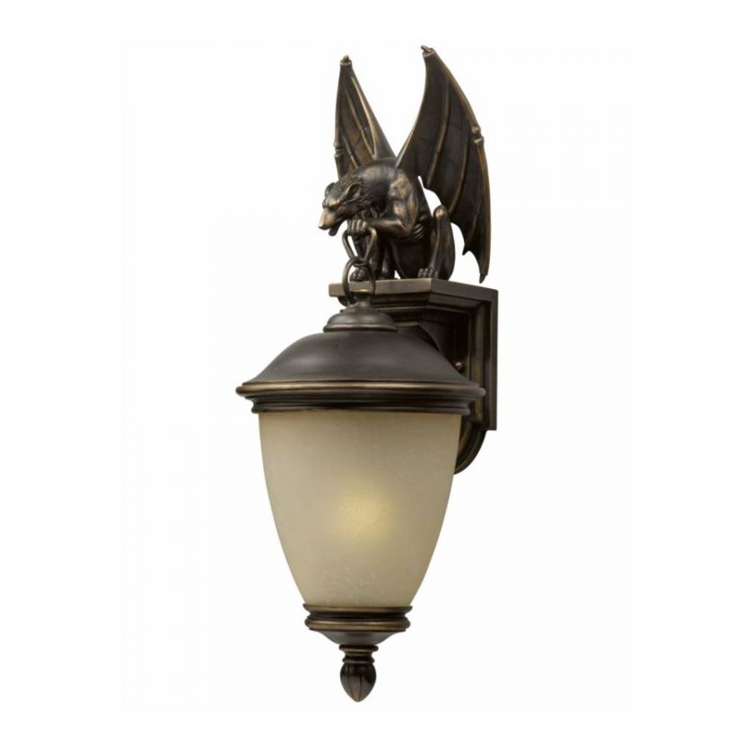 NEW 1 Light Gargoyle Outdoor Wall Lamp Lighting Fixture, Oil Rubbed 