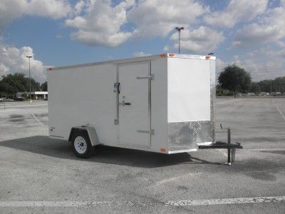 NEW 6x12 6 x 12 V Nose Enclosed Cargo Trailer w/Ramp  