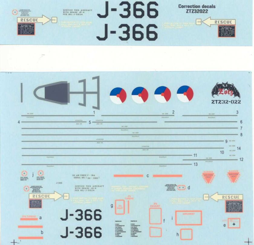 Decals Zotz 1/32 DUTCH F 16 HORNET Tiger Meet *MINT*  