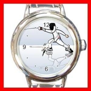 Fencing Sports Game Fun Round Italian Charm Watch HOT  