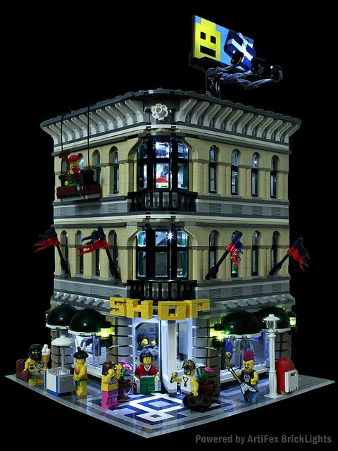 LED Brick LIGHTS Grand Emporium 10211 Fire Brigade 10197 Lego Town 