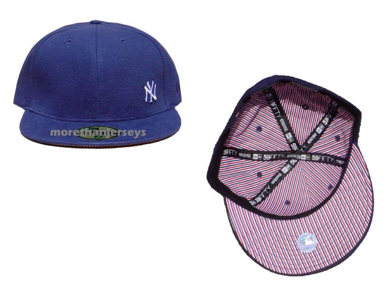 New Era NAVY Pique Flawless NY Yankees Fitted Hat Cap  