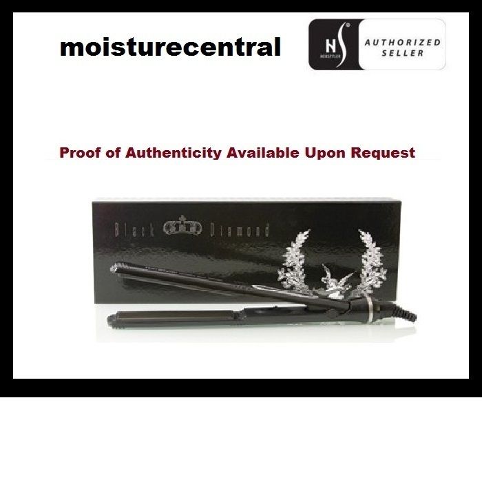 HERSTYLER CRYSTAL JEWELED BLACK DIAMOND FLAT IRON  