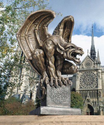 Medieval Winged Gargoyle Castle Guardian. Gothic Home Decor Statue 