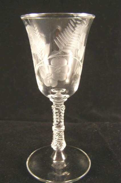 Libbey Glass Rock Sharpe Floral & Fern 3007 Water Glass  