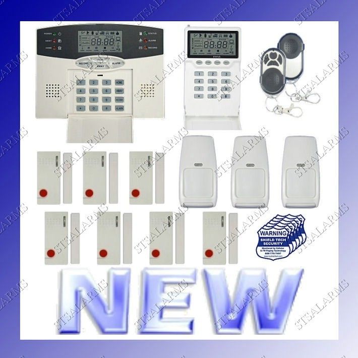 WIRELESS HOME SECURITY SYSTEM   LCD BURGLAR FIRE ALARM HOUSE AUTO 