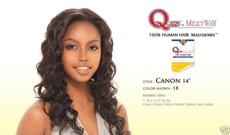 QUE CANON 14 BY MILKYWAY HUMAN WAVY HAIR WEAVE  