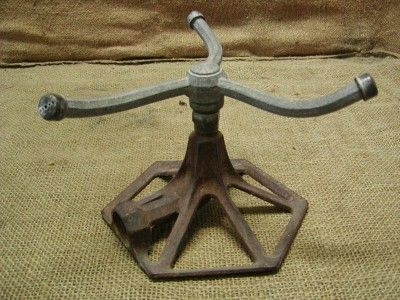 Vintage Iron & Brass Lawn Sprinkler  Antique Old 6268  