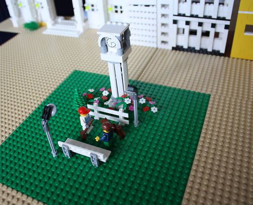 LEGO Custom Set My Clocktower Minifigs flowers Train  