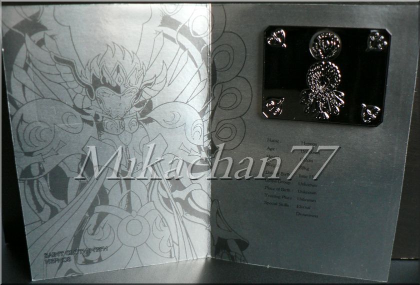 METAL PLATE V2 HYPNOS HADES MYTH CLOTH SAINT SEIYA CDZ DODOKONEN 