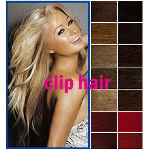 Clip In Remy Real Human Hair Extensions New Full Head 16 18 20 22 