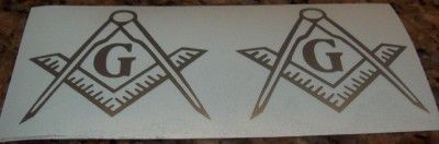 13 ~ 1 ~ 6color Mason Square & Compass Emblem/Decals  