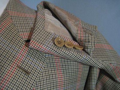 FRANCESCO SMALTO paris BESPOKE PLAID COAT 46L us 56eu  