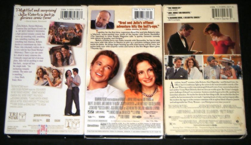 JULIA ROBERTS 3 VHS Set   Pretty Woman, The Mexican, ++  