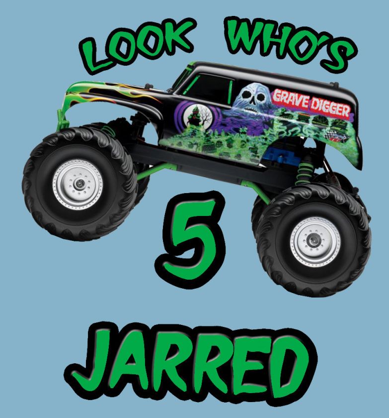 Personalized Grave Digger Monster Truck Birthday Shirt  