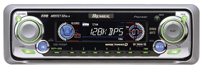   DEH P550MP car stereo AM FM XM Sirius CD  IPOD AUX Zune player NR