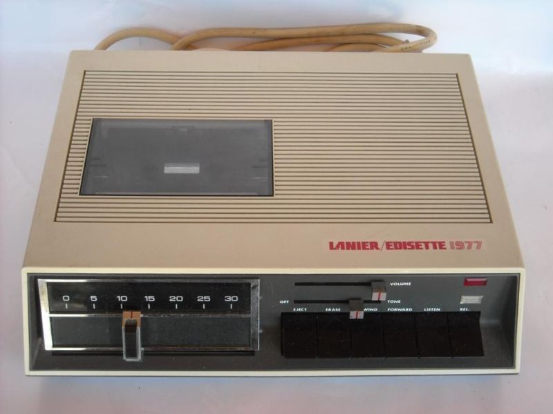 Vintage Lanier Edisette Tape Recorder Dictation Machine  