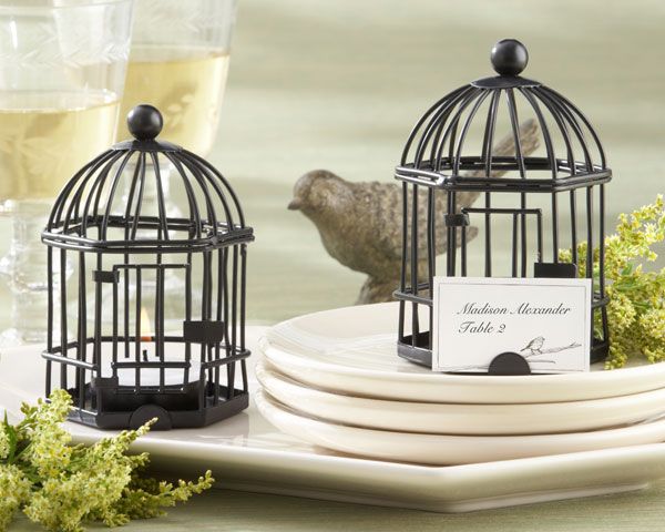 48 Love Songs Birdcage Tea Light/Place Card Holder Wedding / Bridal 