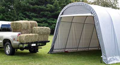 SHELTER LOGIC ENCLOSED STORAGE SHED CARPORT GARAGE TENT  