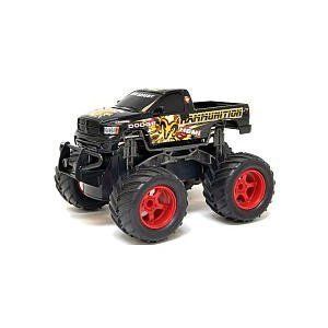 RADIO REMOTE CONTROL DODGE REMUNITION MONSTER TRUCK TOYS BLACK AGE 