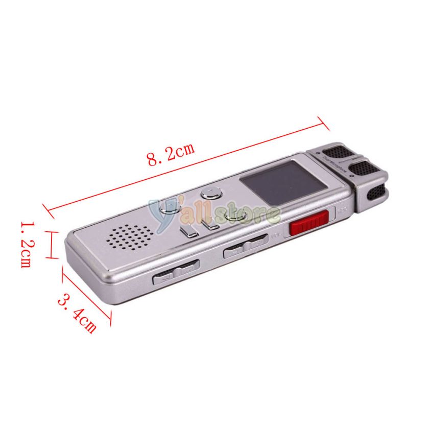 NEW 4GB USB 2.0 Digital Voice Recorder  Player Dictaphone Silver 