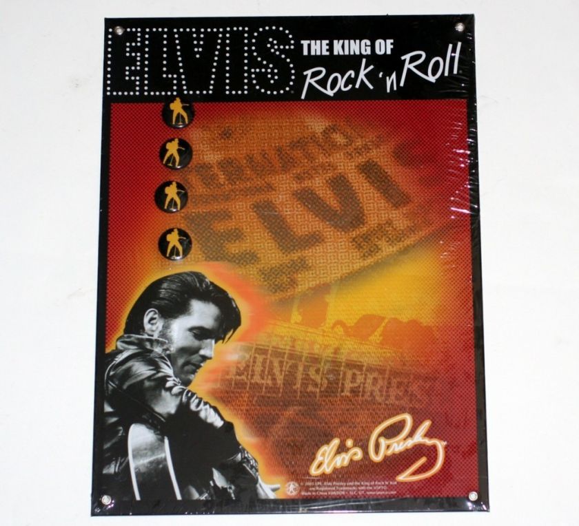 ELVIS PRESLEY King of Rock & Roll MEMO BOARD + MAGNETS  