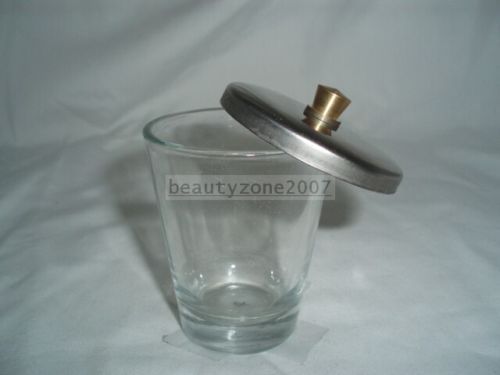 Nail Liquid Powder Glass Dappen Dish with Lid Tall  