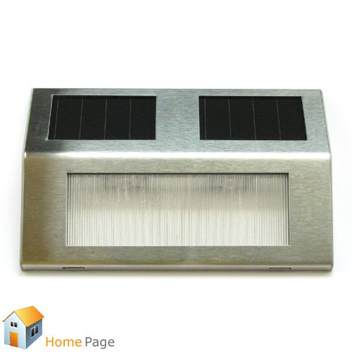 Solar Powered Power Lamp Lights LED Pathway Path Step Stairs Wall 