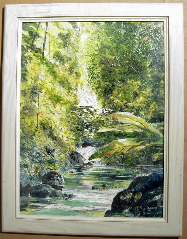 Ron Savory Guyanese Artist Original Signed Oil Painting Caribbean 