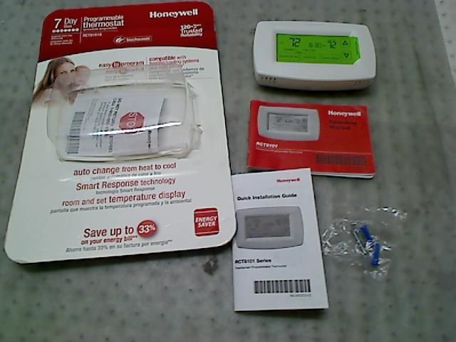 Honeywell RCT8101A Touchscreen 7 Day Programmable Thermostat  