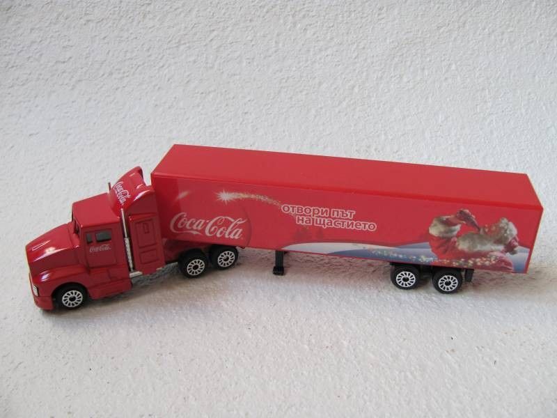 BULGARIAN PETERBILT COCA COLA BOTTLE TRAILER TRUCK TOY  