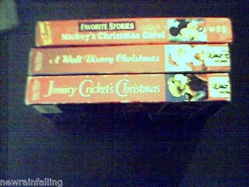 Christmas VHS Tapes Mickey Carol, Jiminy, Walt Disney  