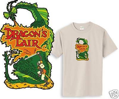 Dragons Lair T shirt arcade games 80s retro Sm 3XL  