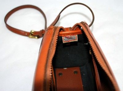 VTG Dooney & Bourke AWL Black & British Tan Classic Zip Top Bag Free 