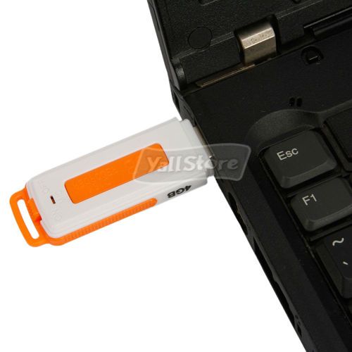   4GB USB Drive Digital Audio voice Recorder Pen 70 Hours Orange  