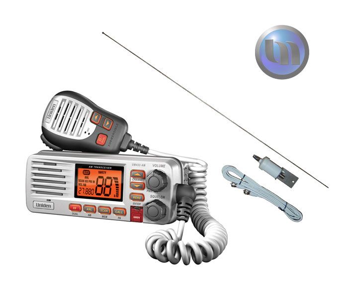 Uniden VHF DSC Marine Radio NEW Flush 25W + Antenna Kit  