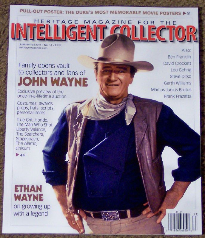   Magazine For INTELLIGENT COLLECTOR Fall 2011 JOHN WAYNE + Movie POSTER